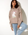 Oversize Hoodie in Mushroom Cute But Psycho